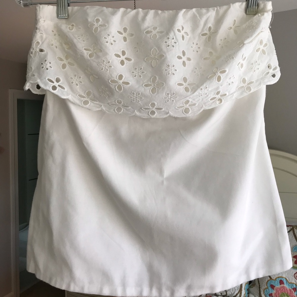 Strapless Eyelet Summer Top